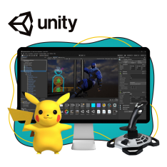 Мир игр на Unity 2D на популярном движке + AI-помощники - КИБЕРшкола программирования для детей, компьютерные курсы для школьников, начинающих и подростков - KIBERone г. Симферополь