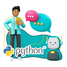 Умный чат-бот на Python - КИБЕРшкола программирования для детей, компьютерные курсы для школьников, начинающих и подростков - KIBERone г. Симферополь