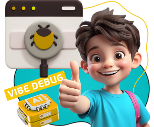 Тестирование & Vibe Debug. Охотники за багами - КИБЕРшкола программирования для детей, компьютерные курсы для школьников, начинающих и подростков - KIBERone г. Симферополь