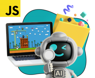 Язык программирования JavaScript + AI. Проектное обучение + геймификация + AI-помощники - КИБЕРшкола программирования для детей, компьютерные курсы для школьников, начинающих и подростков - KIBERone г. Симферополь